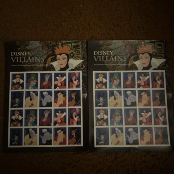 DISNEY VILLAINS FOREVER Stamps 2017 USPS 50 Books of 1,000 Stamps - Picture 3 of 5